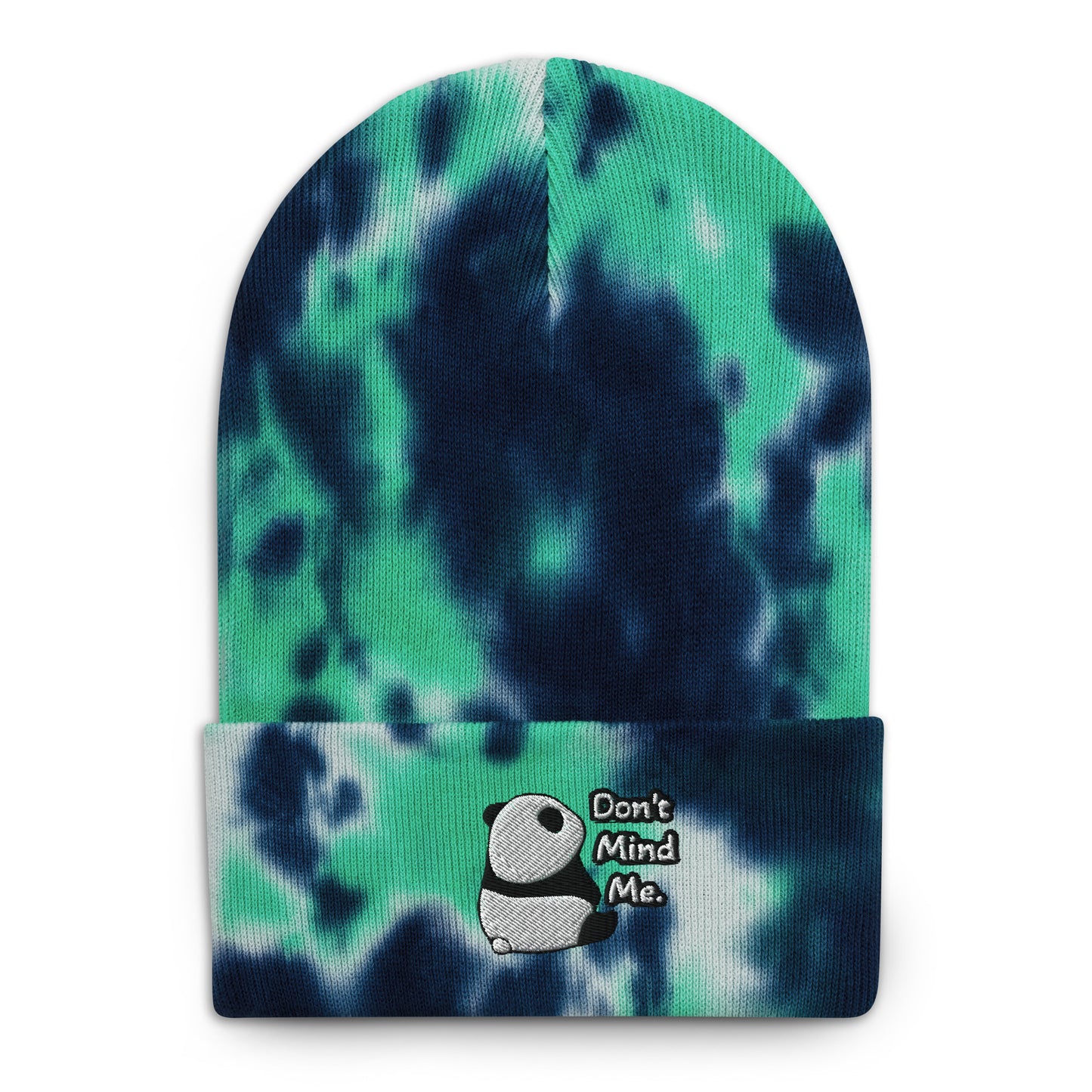 Don't mind me Panda Tie-dye beanie hat