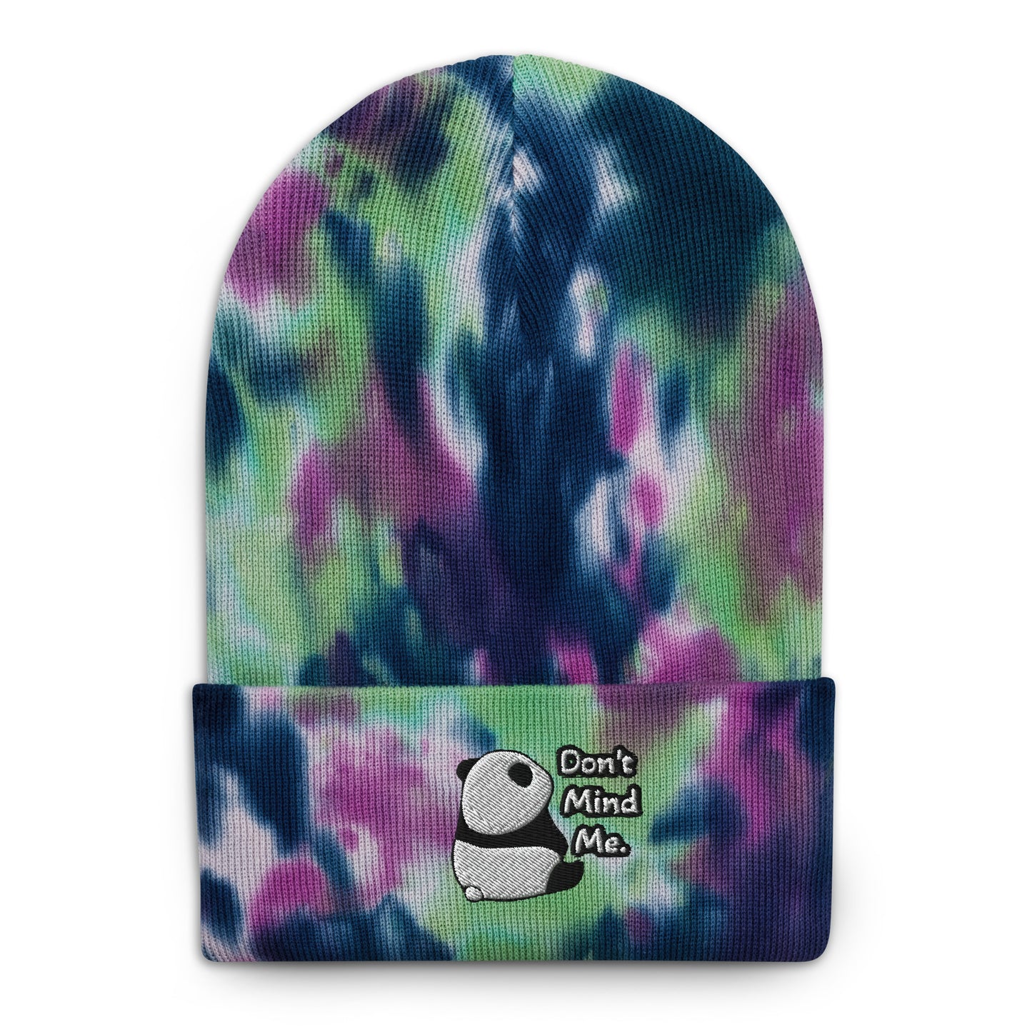 Don't mind me Panda Tie-dye beanie hat