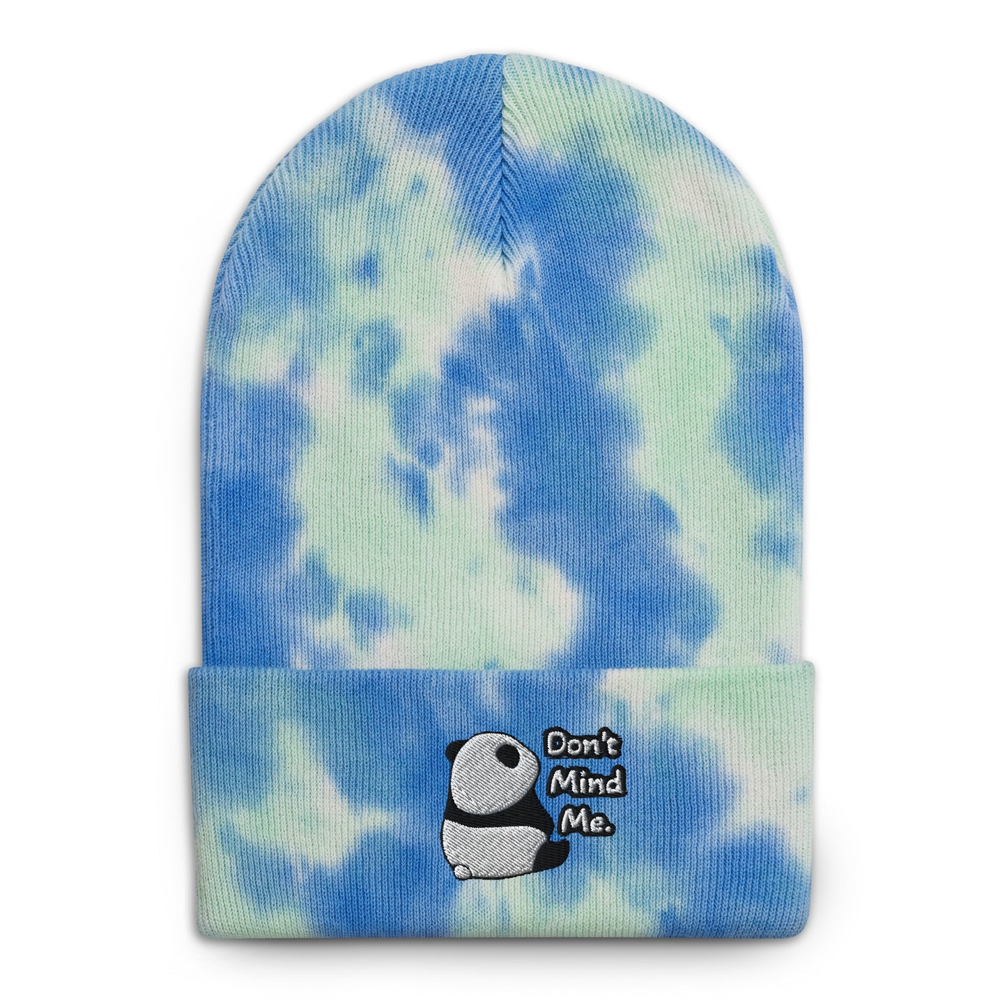 Don't mind me Panda Tie-dye beanie hat