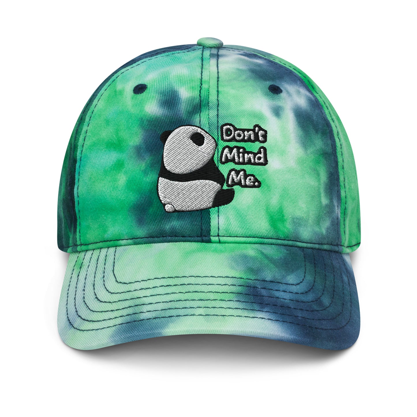 Don't mind me Panda Tie dye Dad hat