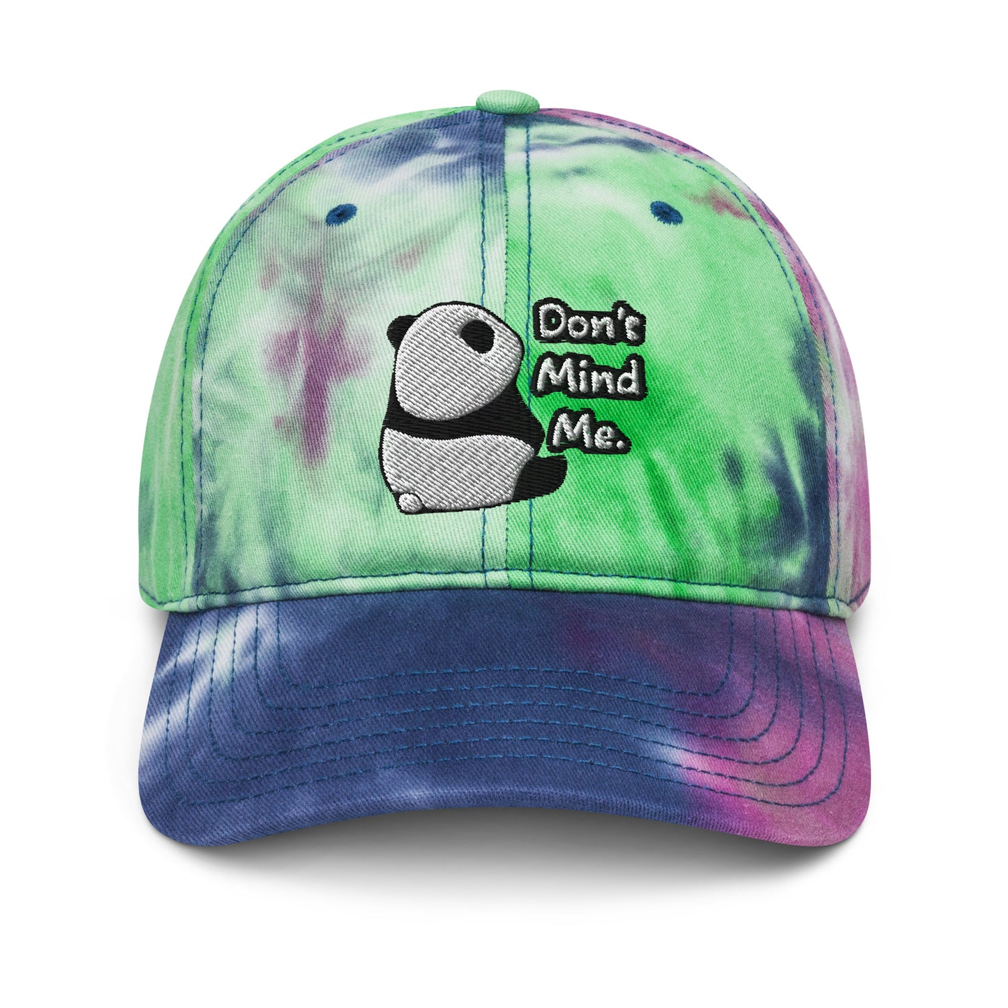 Don't mind me Panda Tie dye Dad hat