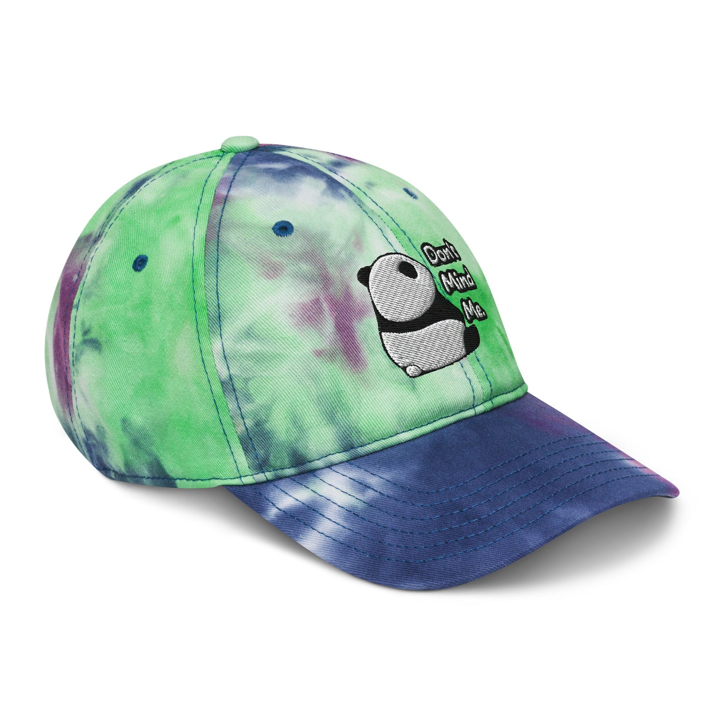 Don't mind me Panda Tie dye Dad hat