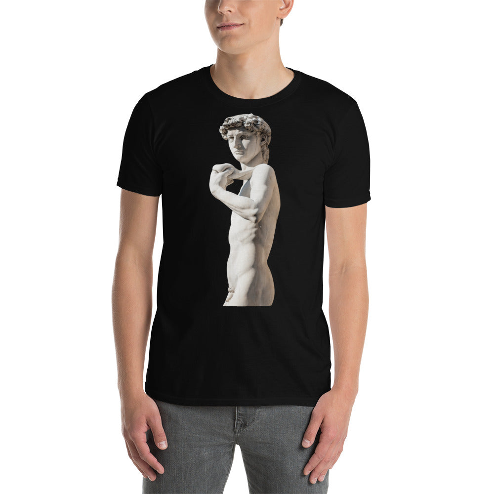 Michelangelo Statue of David Sculpture Short-Sleeve SOFT Unisex T-Shirt