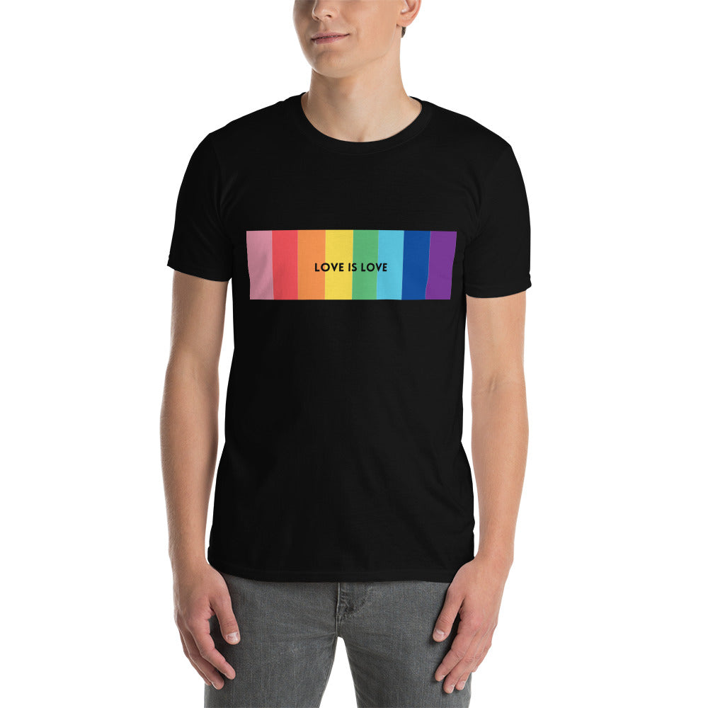 Pride rainbow Love is Love SOFT Short-Sleeve Unisex T-Shirt