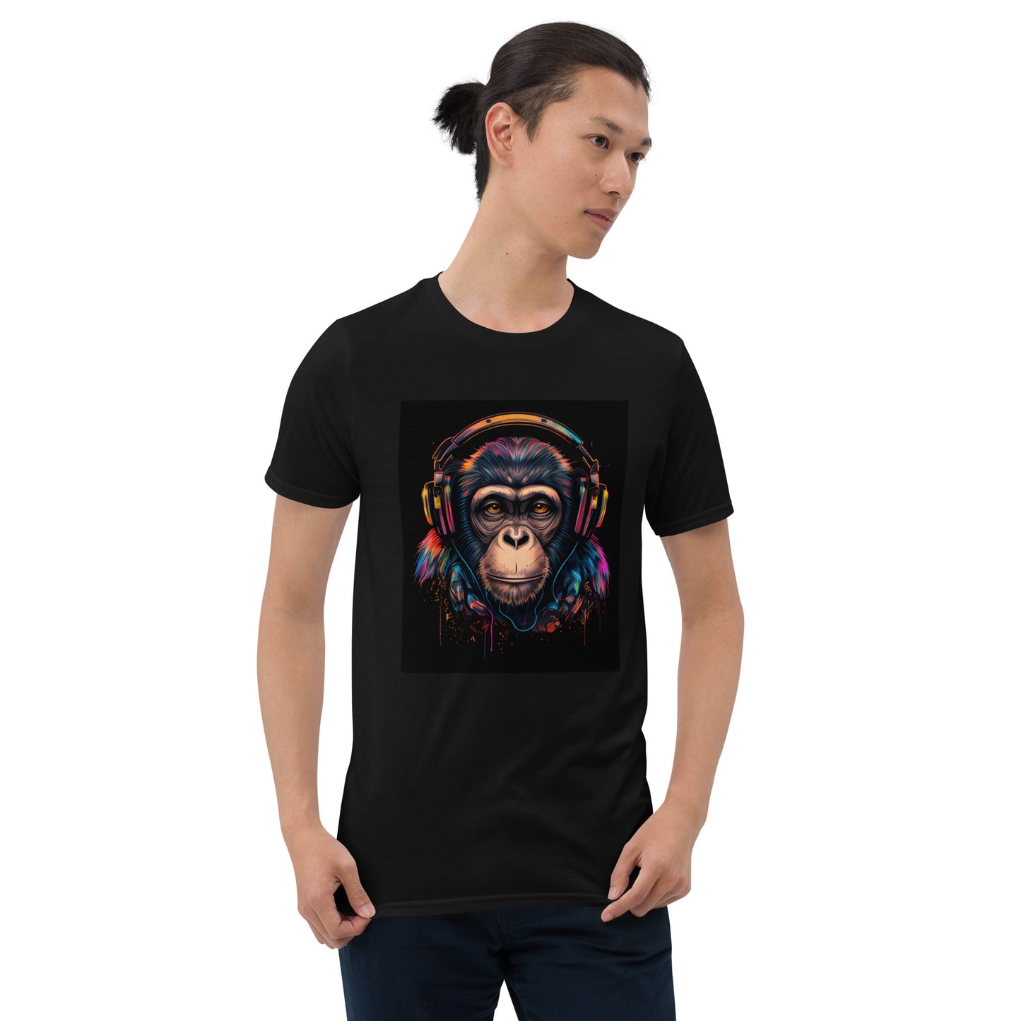 Headphones Chimp SOFT Short-Sleeve Unisex T-Shirt