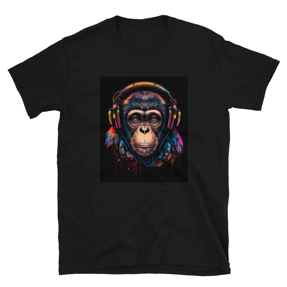 Headphones Chimp SOFT Short-Sleeve Unisex T-Shirt