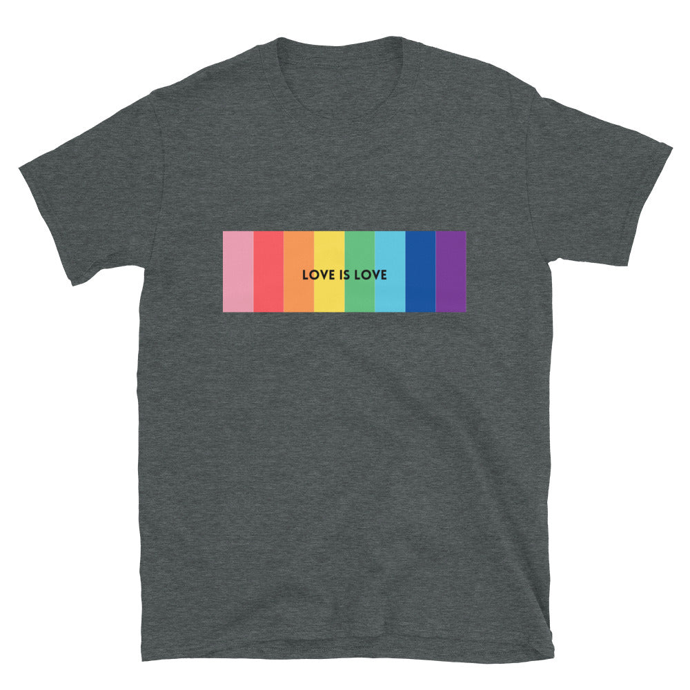 Pride rainbow Love is Love SOFT Short-Sleeve Unisex T-Shirt