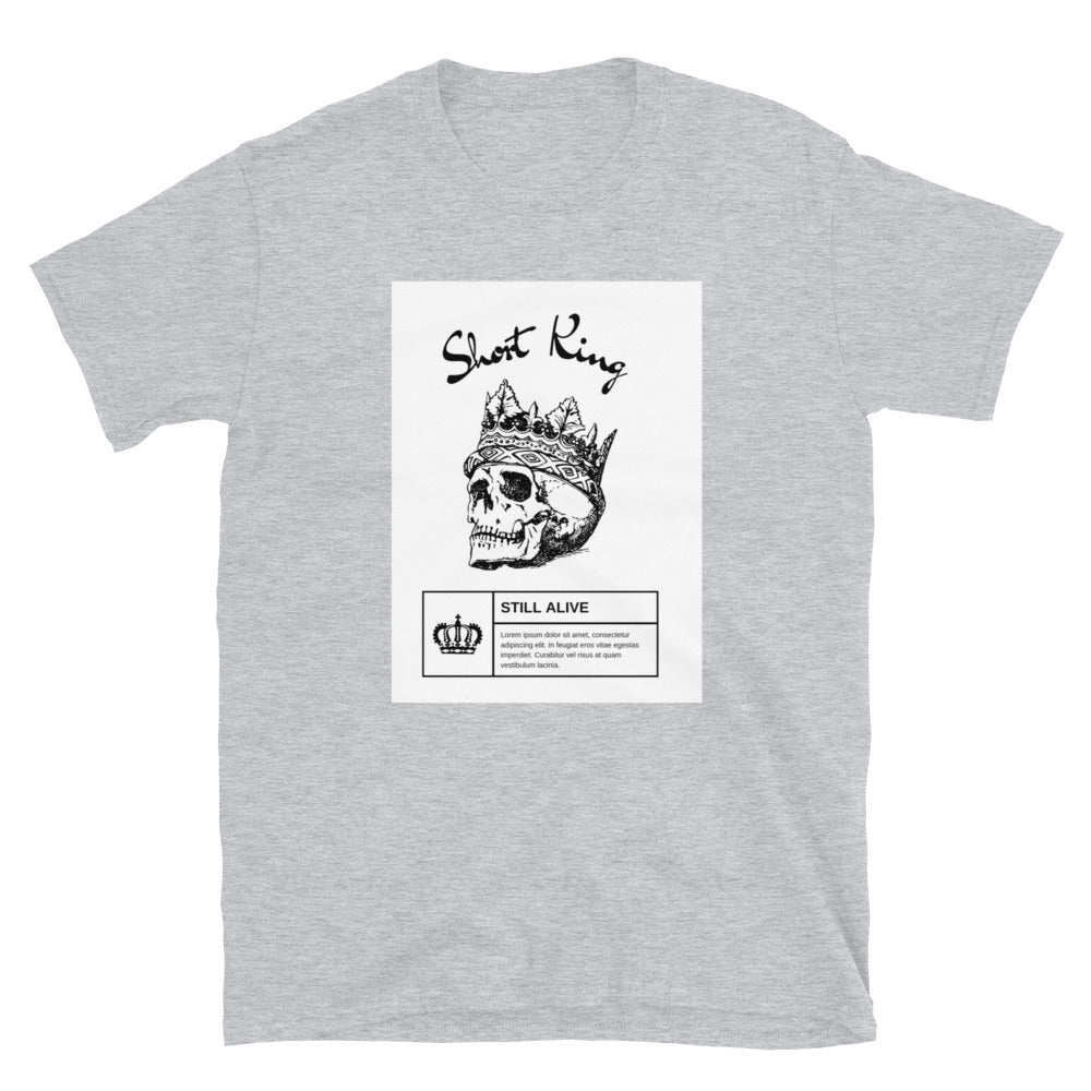 Short King Skull and Crown Short-Sleeve SOFT Unisex T-Shirt