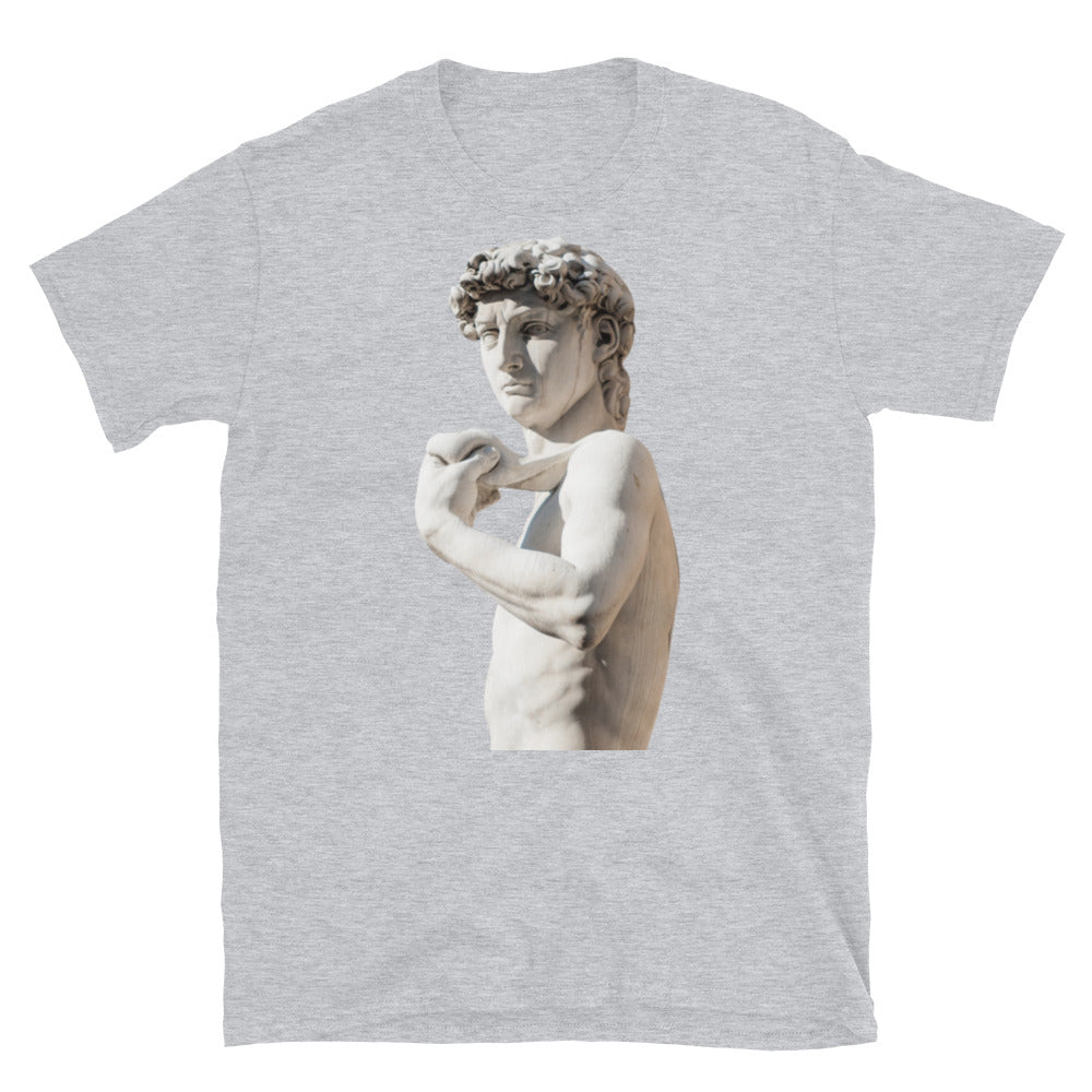 Close up Michelangelo Statue of David sculpture Short-Sleeve SOFT Unisex T-Shirt