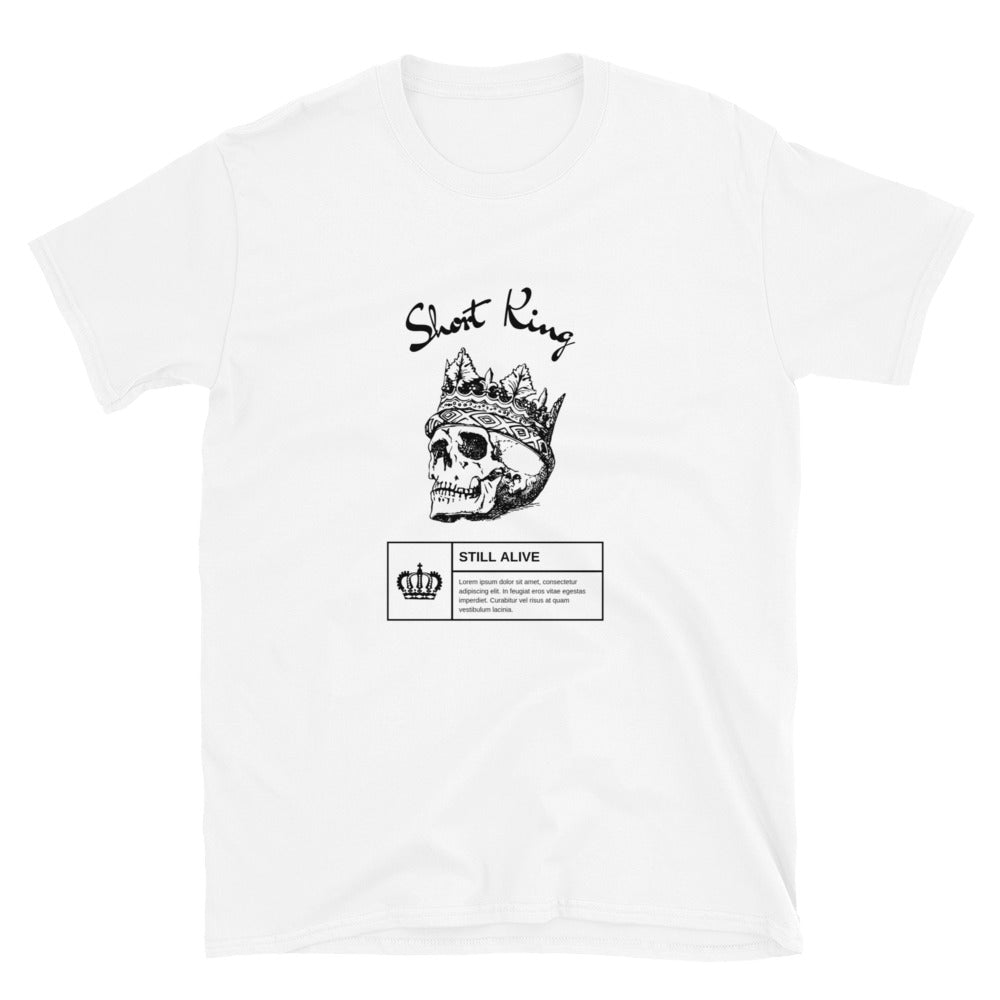 Short King Skull and Crown Short-Sleeve SOFT Unisex T-Shirt