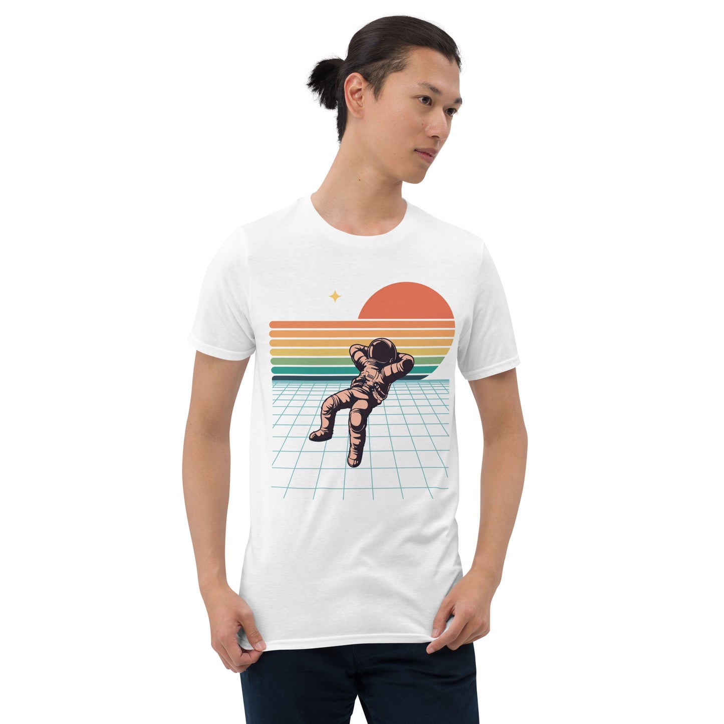 Astronaut Grid SOFT Short-Sleeve Unisex T-Shirt