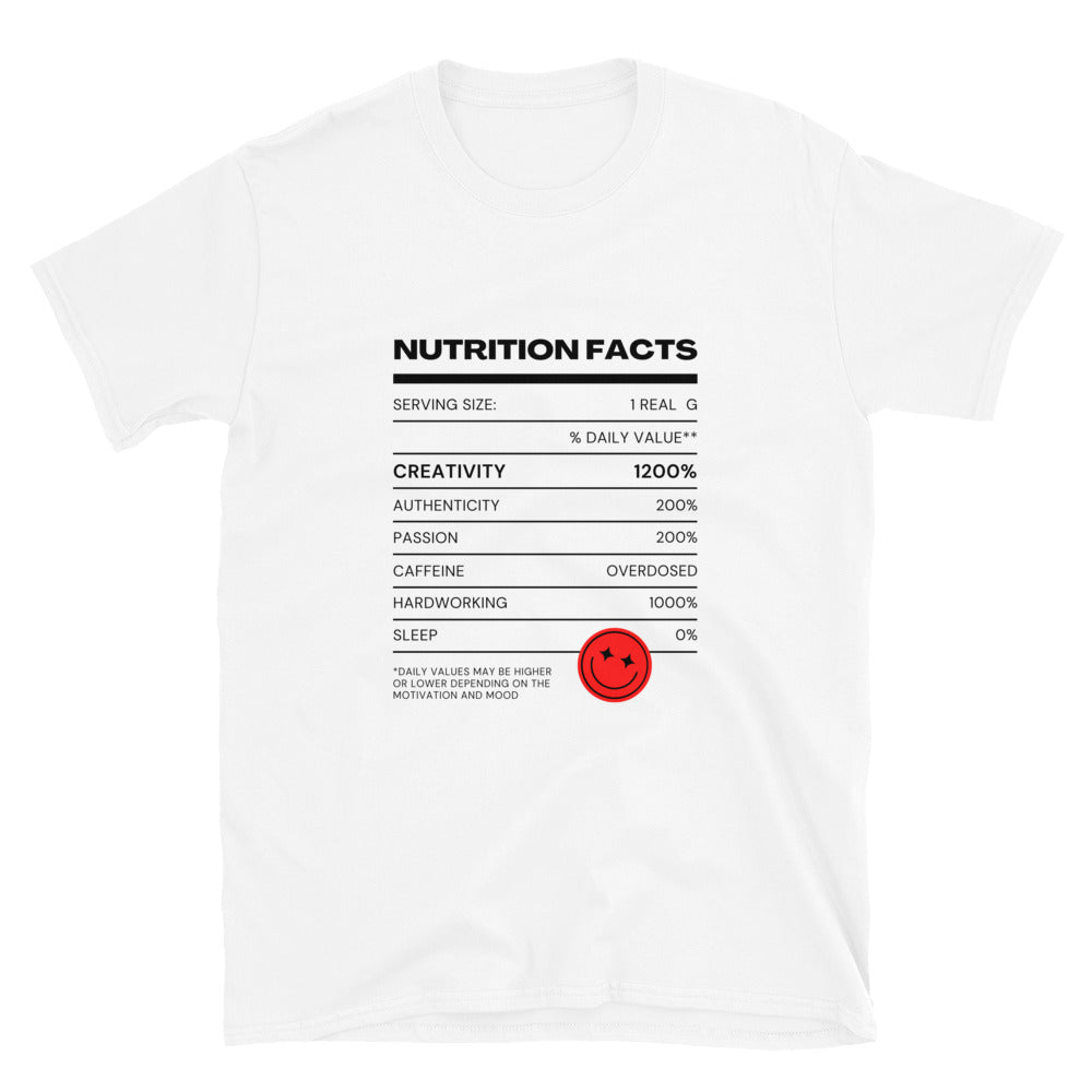 Nutrition facts Short-Sleeve Unisex T-Shirt