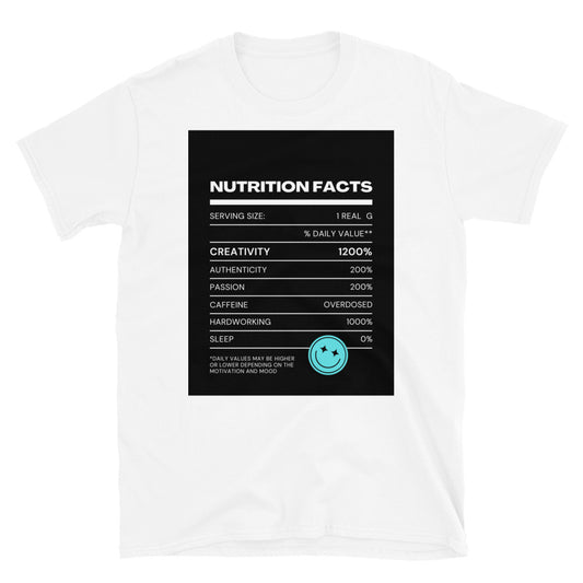 Nutrition Facts Short-Sleeve Unisex T-Shirt