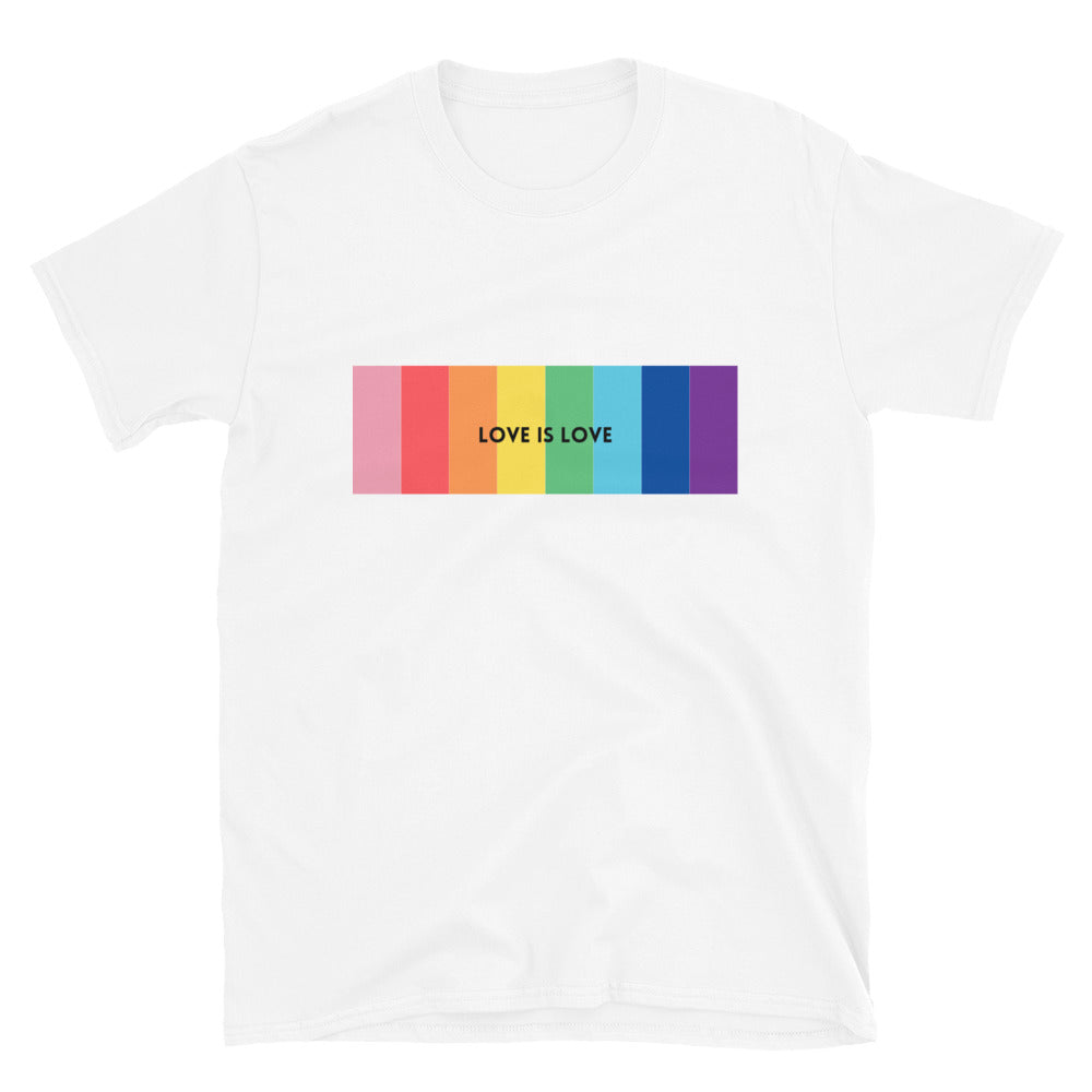 Pride rainbow Love is Love SOFT Short-Sleeve Unisex T-Shirt