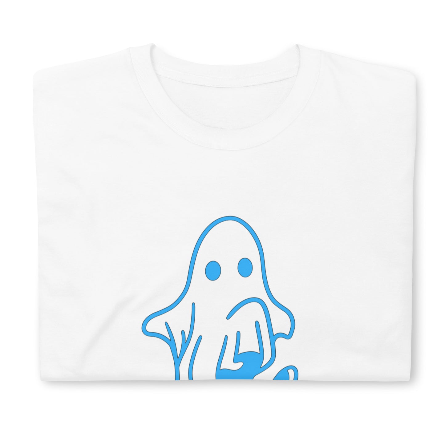 Blue Skateboard Ghost Short-Sleeve SOFT Unisex T-Shirt