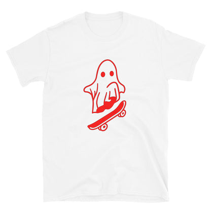 Red Skateboard Ghost Short-Sleeve SOFT Unisex T-Shirt