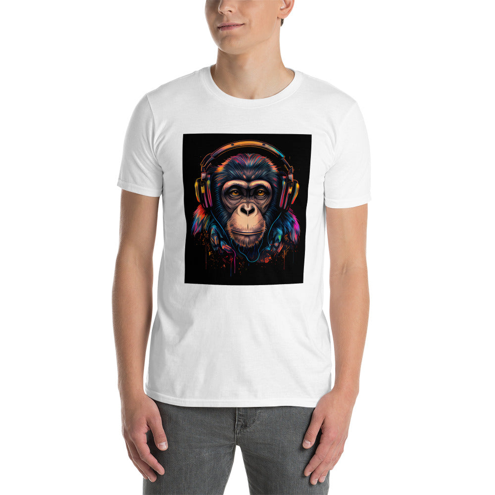 Headphones Chimp SOFT Short-Sleeve Unisex T-Shirt