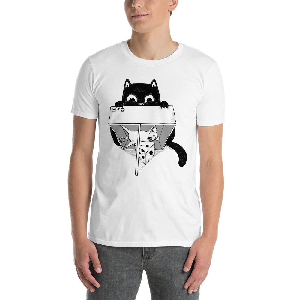 Cat Trapped Short-Sleeve SOFT Unisex T-Shirt