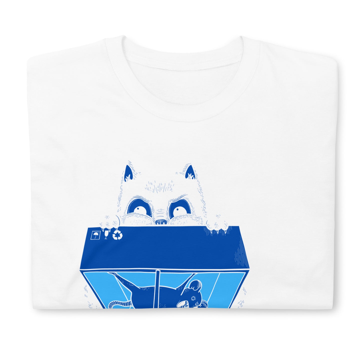 BLUE CAT TRAPPED Short-Sleeve SOFT Unisex T-Shirt