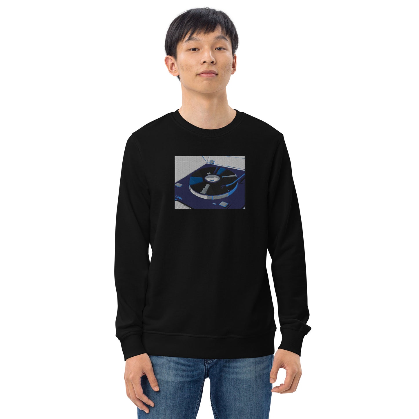 LIMITED EDITION Embroidered Record Player Unisex organic sweatshirt