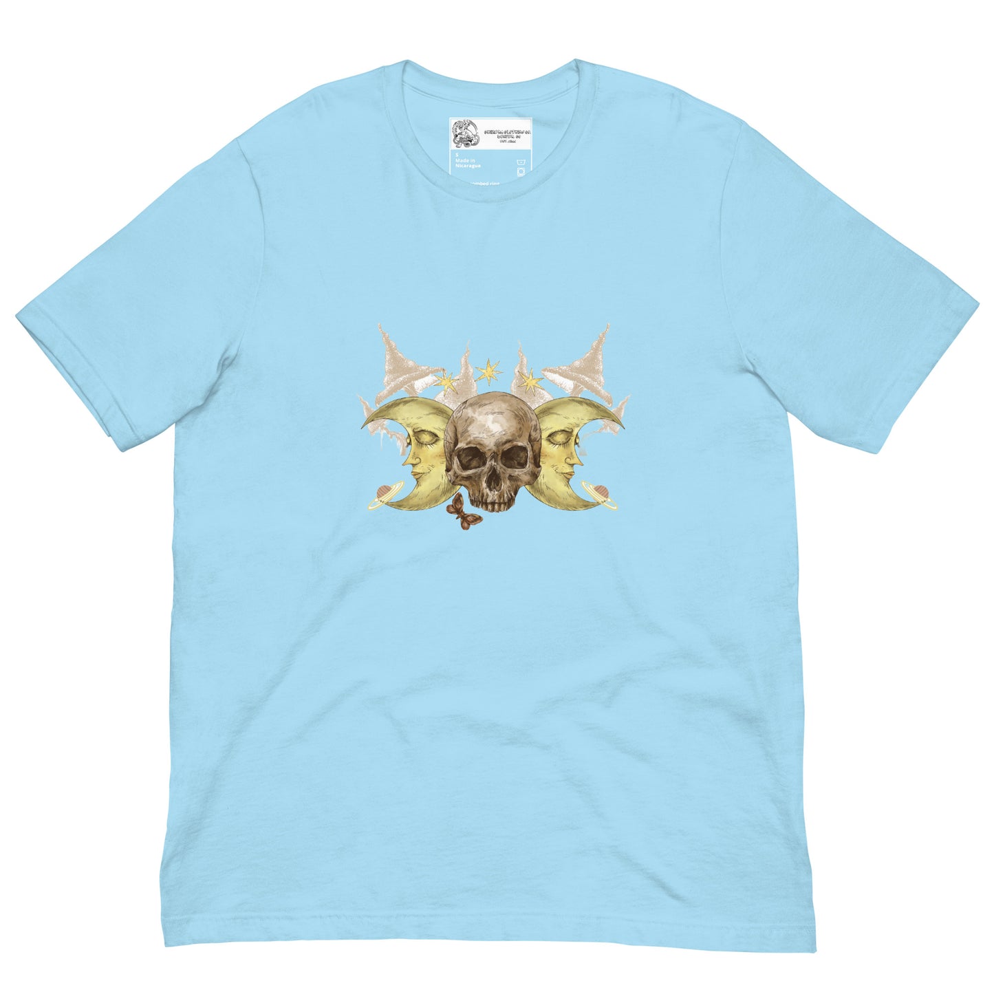 Moon Skull and Mushrooms SOFT STYLE Unisex t-shirt