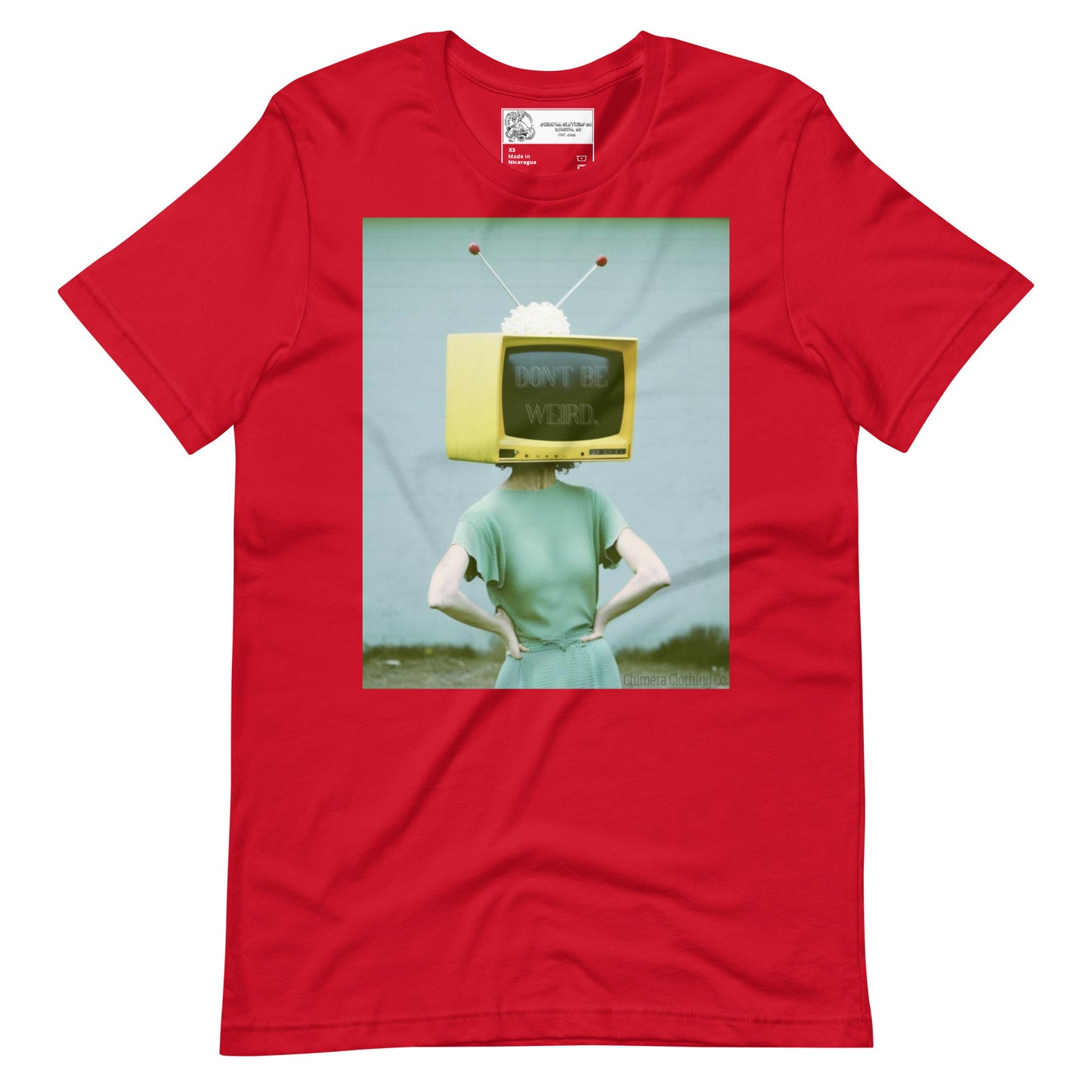 Don't Be Weird They Might Notice TV Head Unisex t-shirt