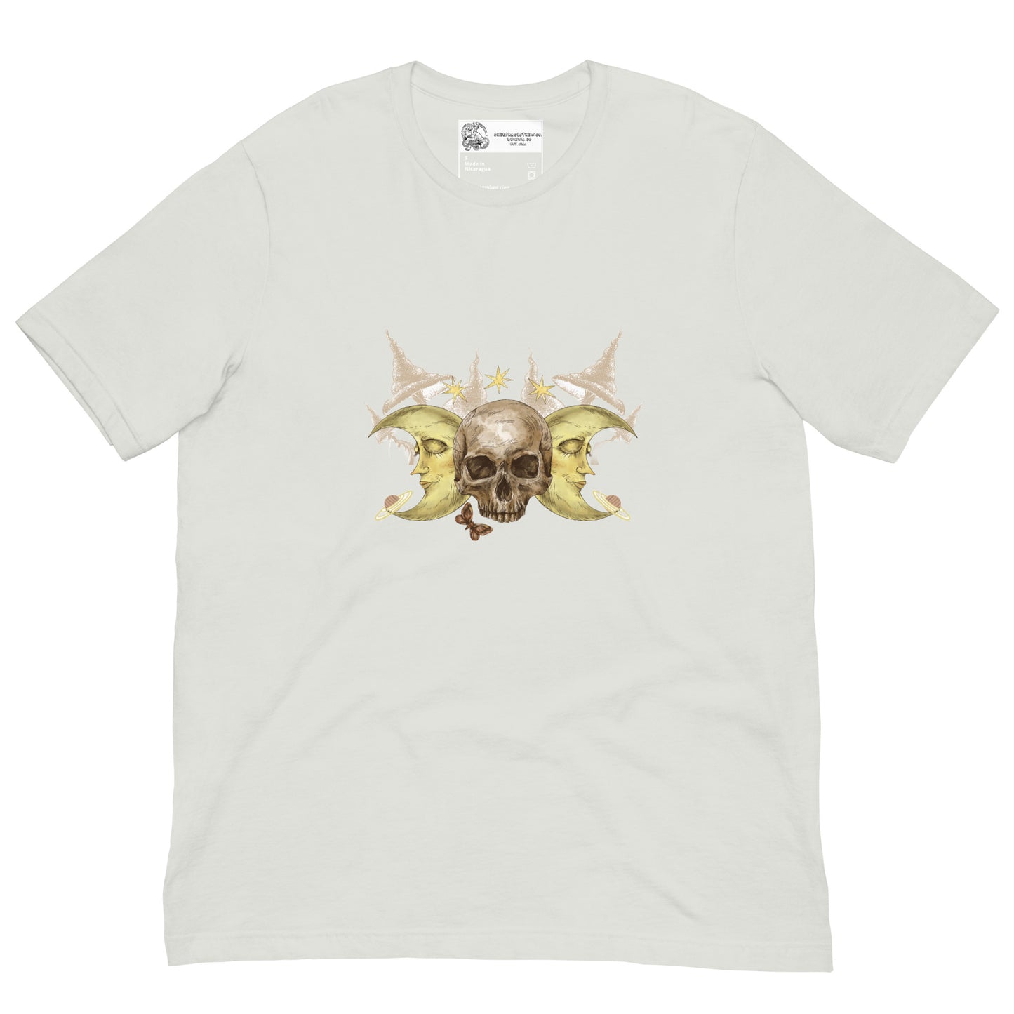 Moon Skull and Mushrooms SOFT STYLE Unisex t-shirt