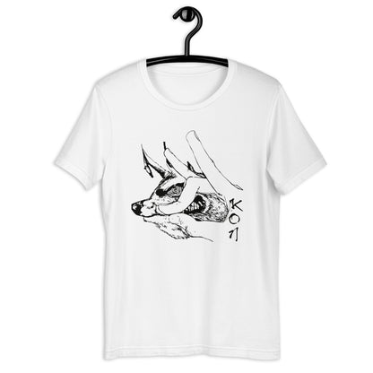 Anime Kon Hand Angry Fox Dog SOFT STYLE Unisex t-shirt