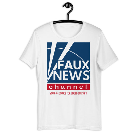 Faux News Channel (Fox News Funny Parody) SOFT STYLE Unisex t-shirt