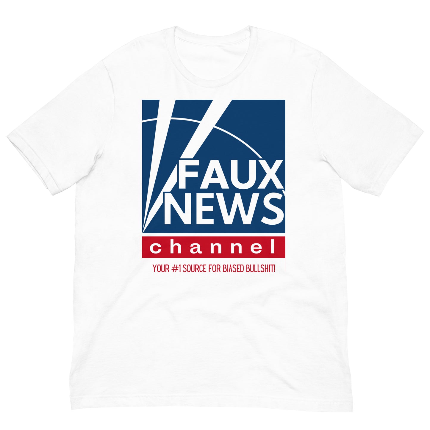 Faux News Channel (Fox News Funny Parody) SOFT STYLE Unisex t-shirt