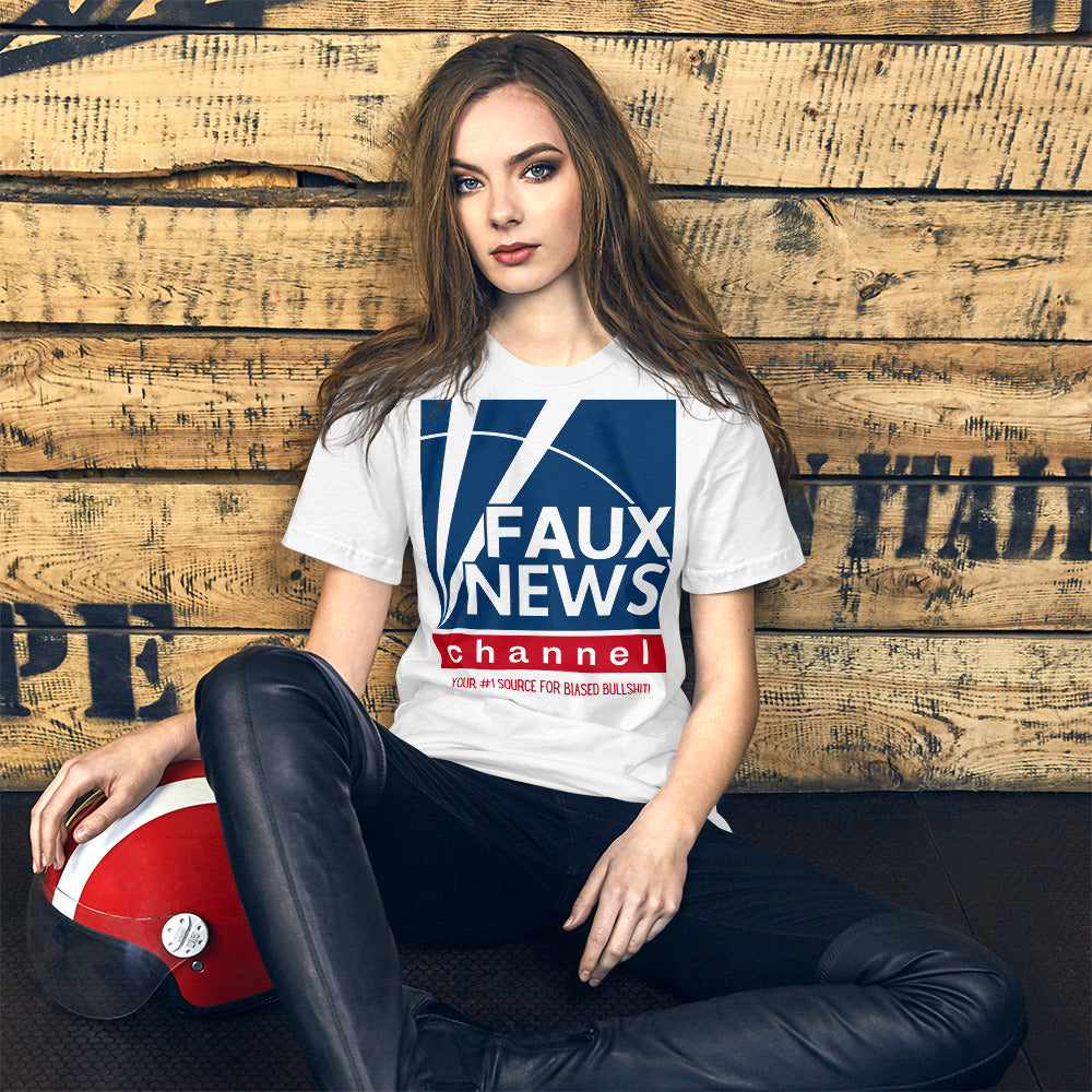 Faux News Channel (Fox News Funny Parody) SOFT STYLE Unisex t-shirt