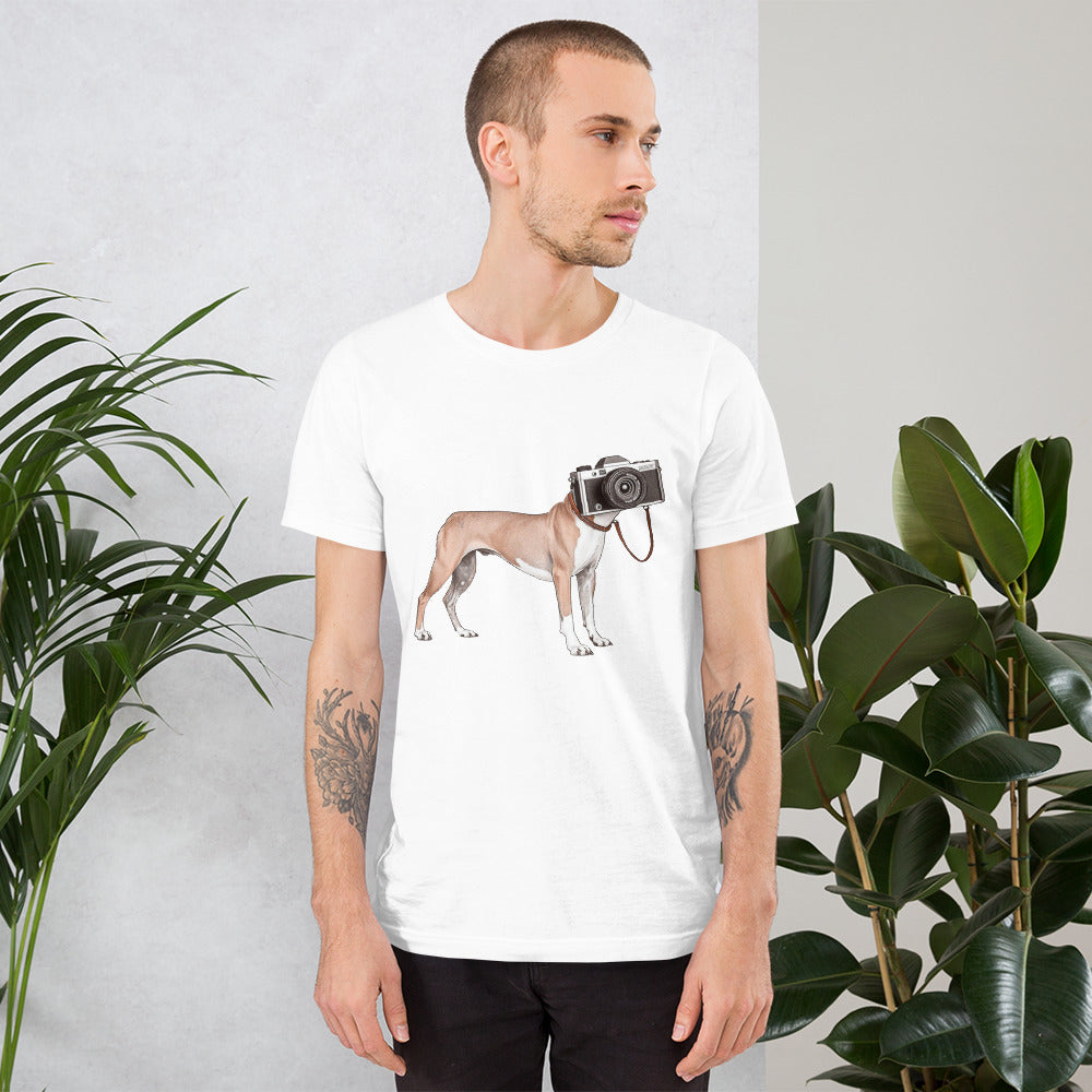 Camera Head Dog SOFT STYLE Unisex t-shirt