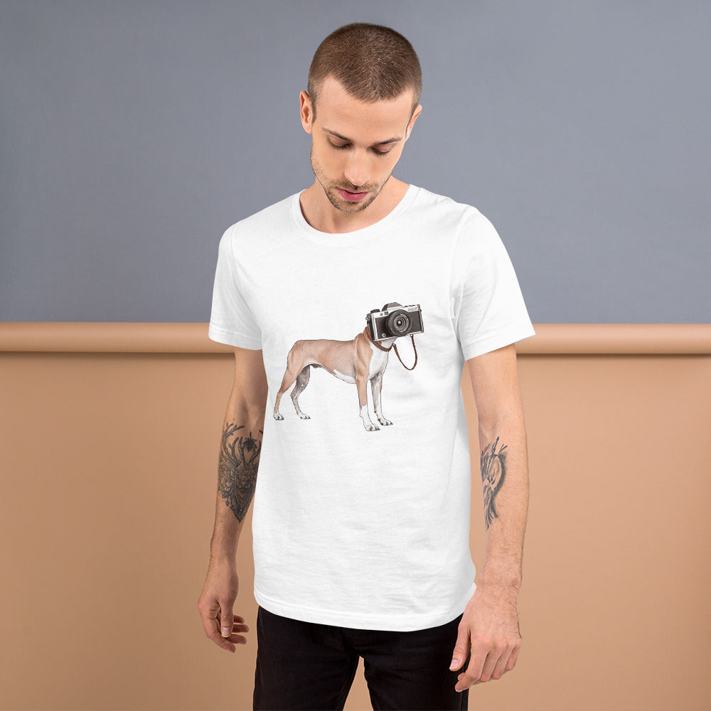 Camera Head Dog SOFT STYLE Unisex t-shirt