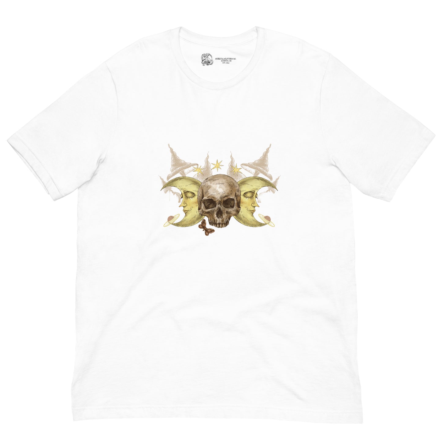 Moon Skull and Mushrooms SOFT STYLE Unisex t-shirt