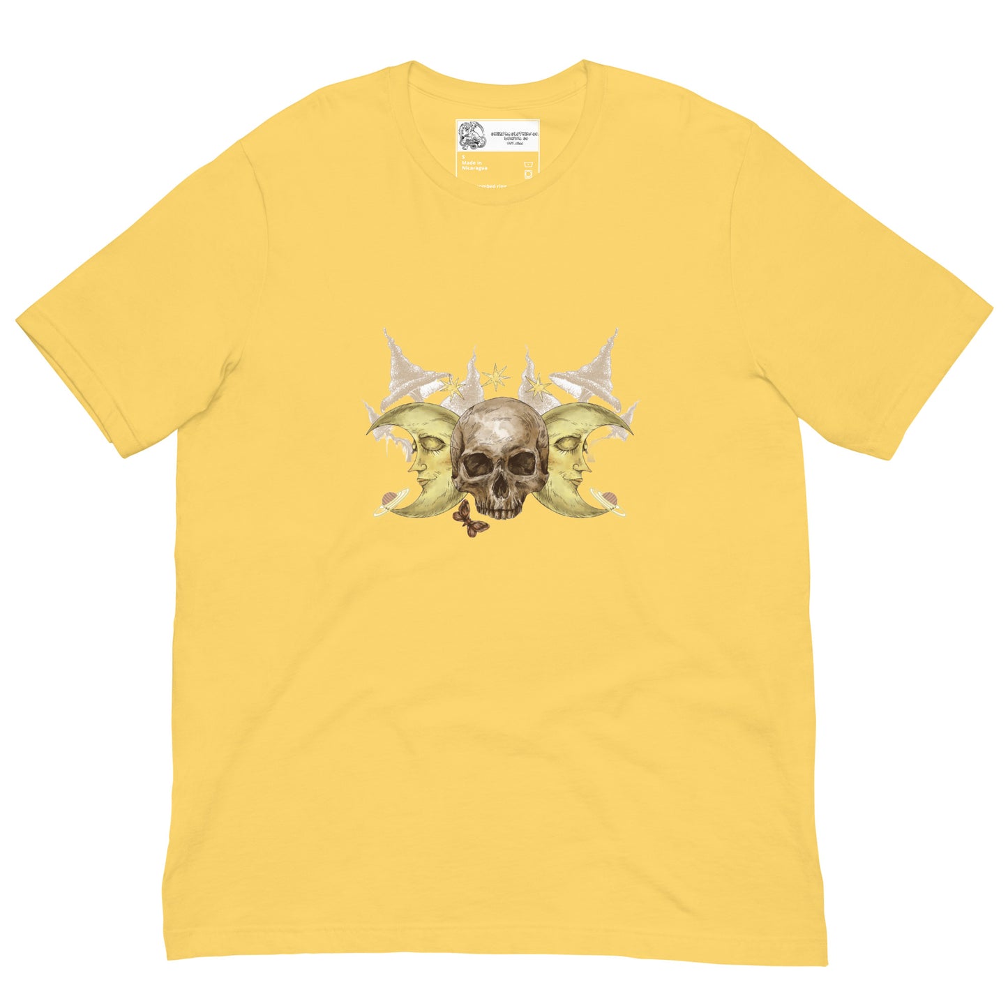 Moon Skull and Mushrooms SOFT STYLE Unisex t-shirt