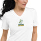 Make Love Not War Embroidered Unisex Short Sleeve V-Neck T-Shirt