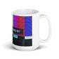 Please Stand By Retro TV Screen White glossy mug