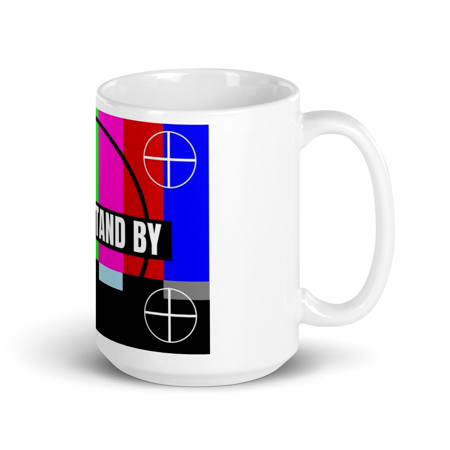 Please stand by Retro TV Screen White glossy mug