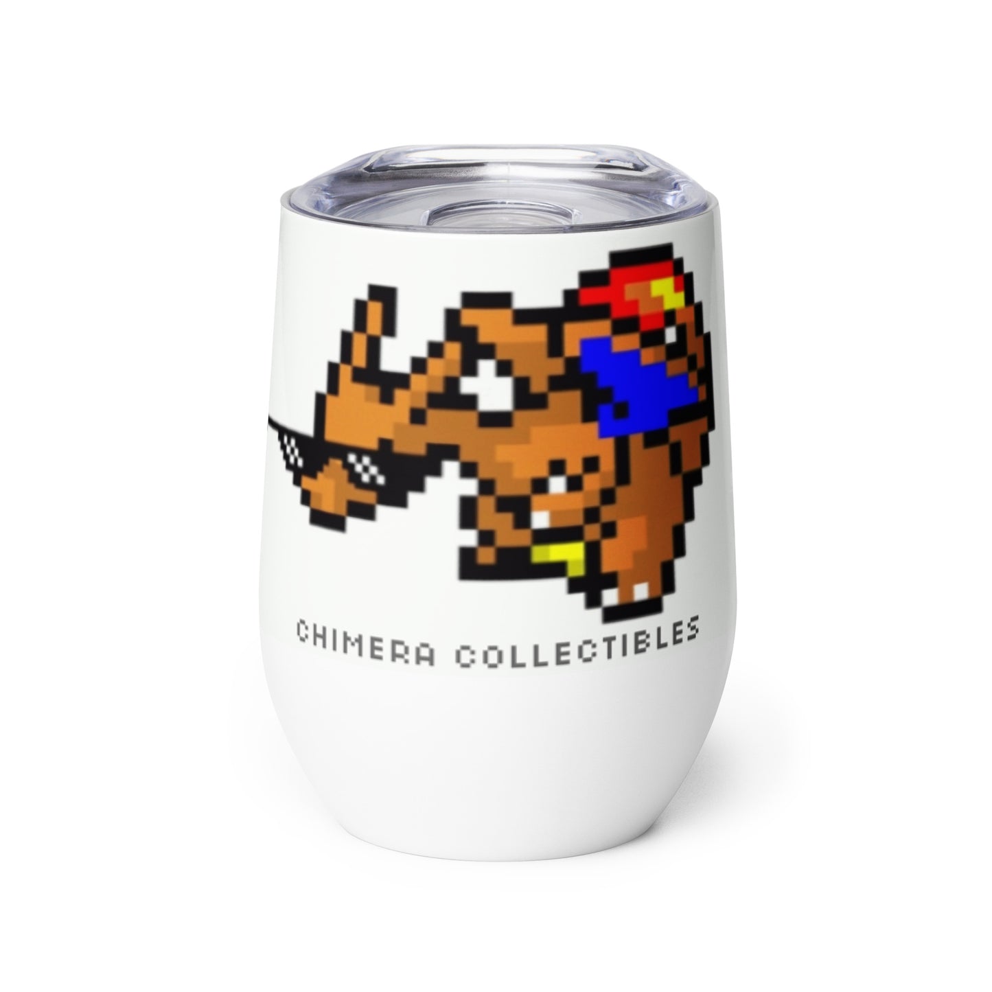 Pixel Zard Wine tumbler cup