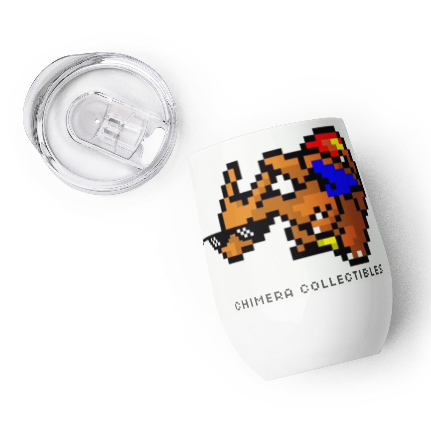 Pixel Zard Wine tumbler cup