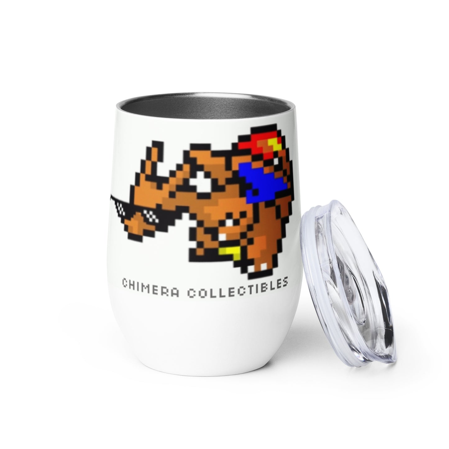 Pixel Zard Wine tumbler cup