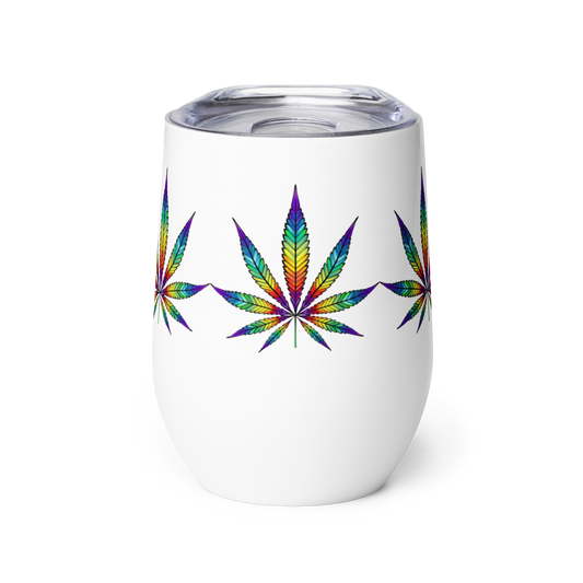 Rainbow Leaf stainless steel Wine tumbler Cup