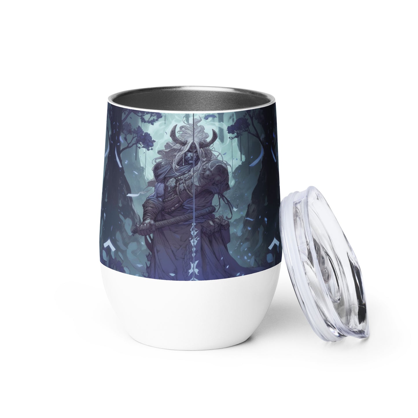 Blue Demon Samurai #1 stainless steel Wine tumbler cup