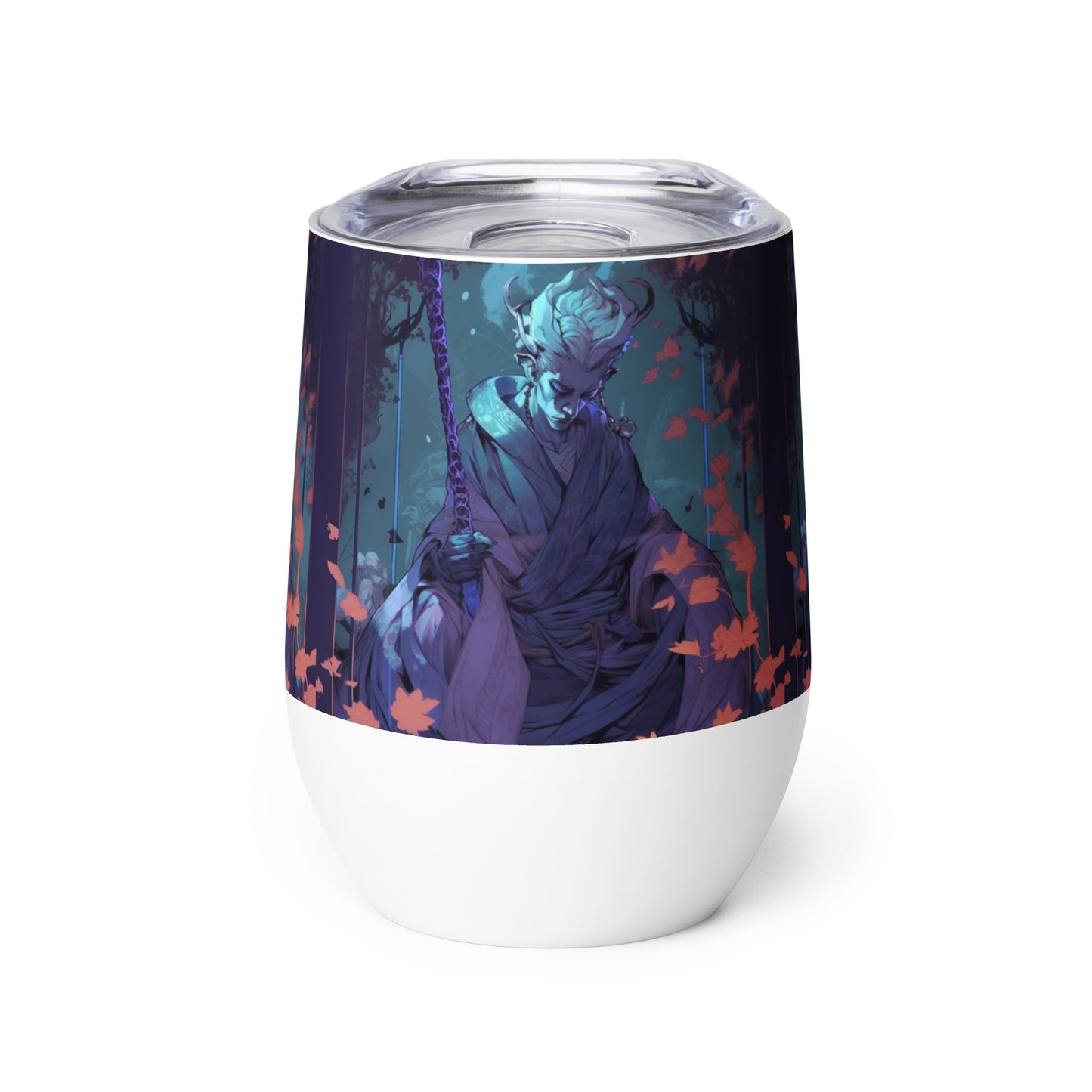 Blue Demon Samurai #2 stainless steel Wine tumbler cup