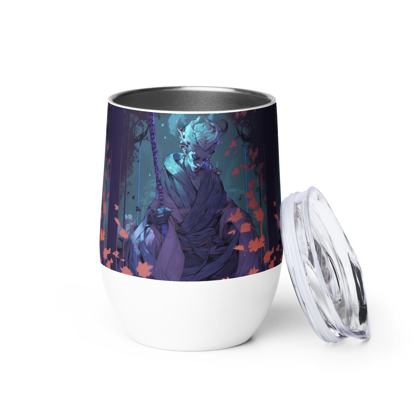 Blue Demon Samurai #2 stainless steel Wine tumbler cup