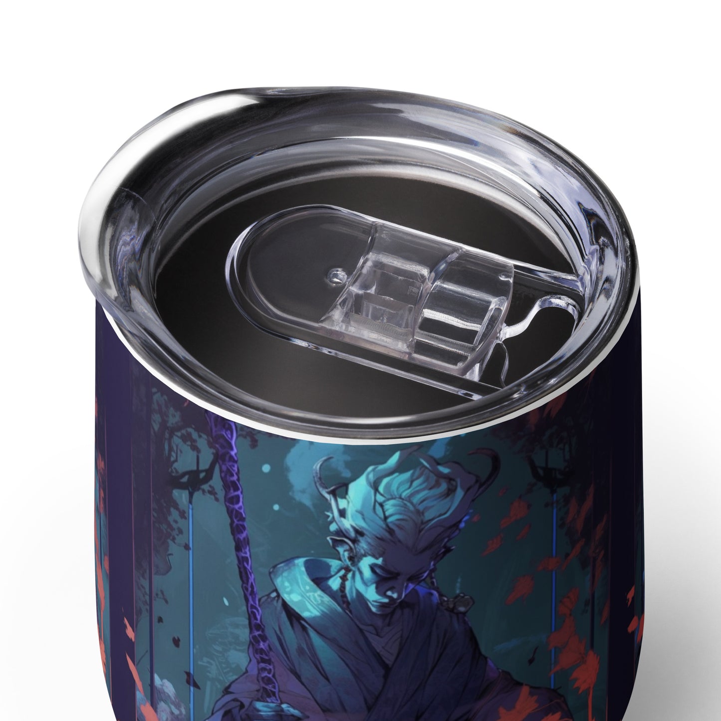 Blue Demon Samurai #2 stainless steel Wine tumbler cup