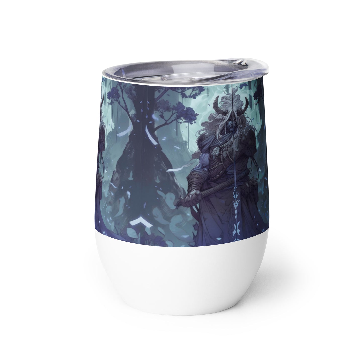 Blue Demon Samurai #1 stainless steel Wine tumbler cup